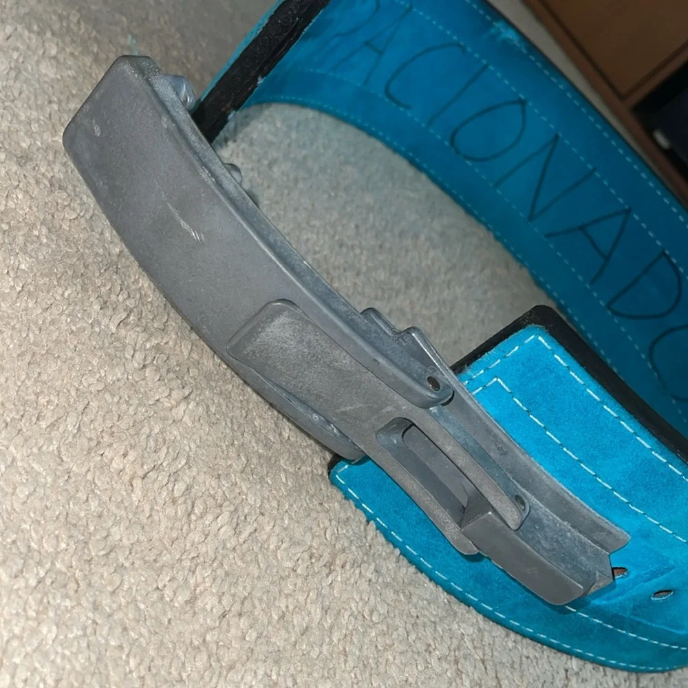 Inzer Forever Lever Belt 10MM Size: Medium (30-33), Color: Turquoise - Picture 3 of 3